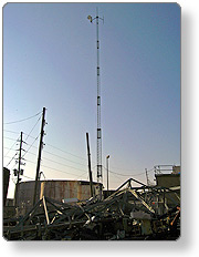 communication system heavily damaged or destroyed by Hurricane