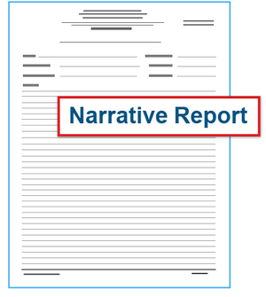 Thumbnail of Narrative Report labeled as Narrative Report.