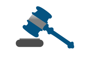 Graphic of a gavel.