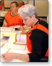 Emergency personnel in training