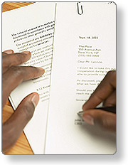Person signing letter