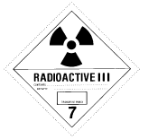 Radioactive III 7 DOT Placard