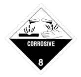 Corrosive 8 DOT Placard