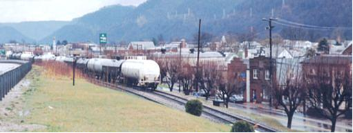 Parked Rail Cars on tracks