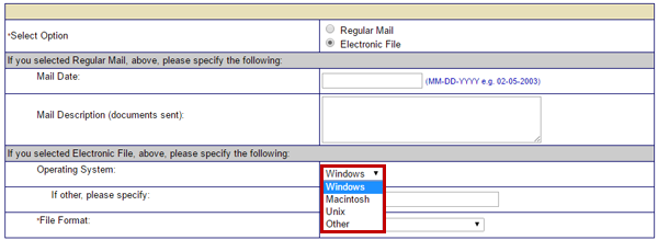 To attach an electronic file to a subgrant application you must identify operating system.