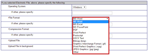 To attach an electronic file to your subgrant application, you must identify the software used to create the file.