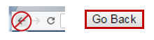 Do not use browser Back arrow, use Go Back button instead.