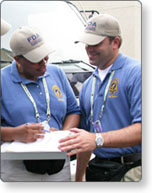 Incident Commander reviewing information at an FDA incident.