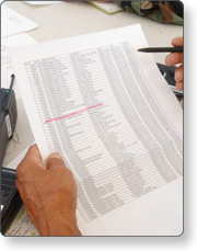 Resource tracking list.