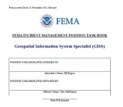 Cover of the Geospatial Information System Specialist (GISS) Position Task Book