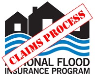 NFIP Logo and the  words “Claims Process”