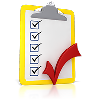 checklist on a clipboard