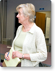 A woman giving a Lecture