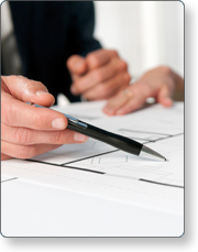 Man working at table