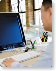 Man at a computer