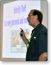 A man giving training