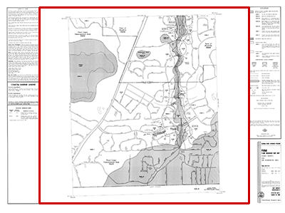 flood map with the body portion highlighted