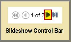 Slideshow control bar with next button highlighted.