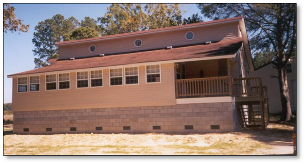 house on elevated foundation