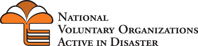 National Voluntary Organizations Active in Disaster Logo. Cooperation, Communication, Coordination, Collaboration.