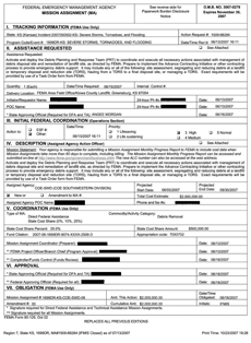 Fragmento del formulario de asignación de misión