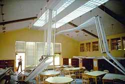 Photo of Interior damage in a school. Source: USGS