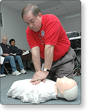 First aid training class