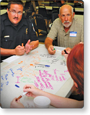 planning meeting with community partners