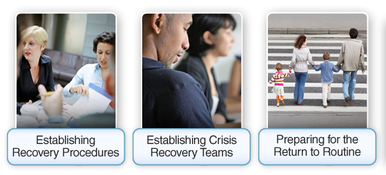 Establishing Recovery Procedures; Establishing Crisis Recovery Teams; Preparing for the Return to Routine
