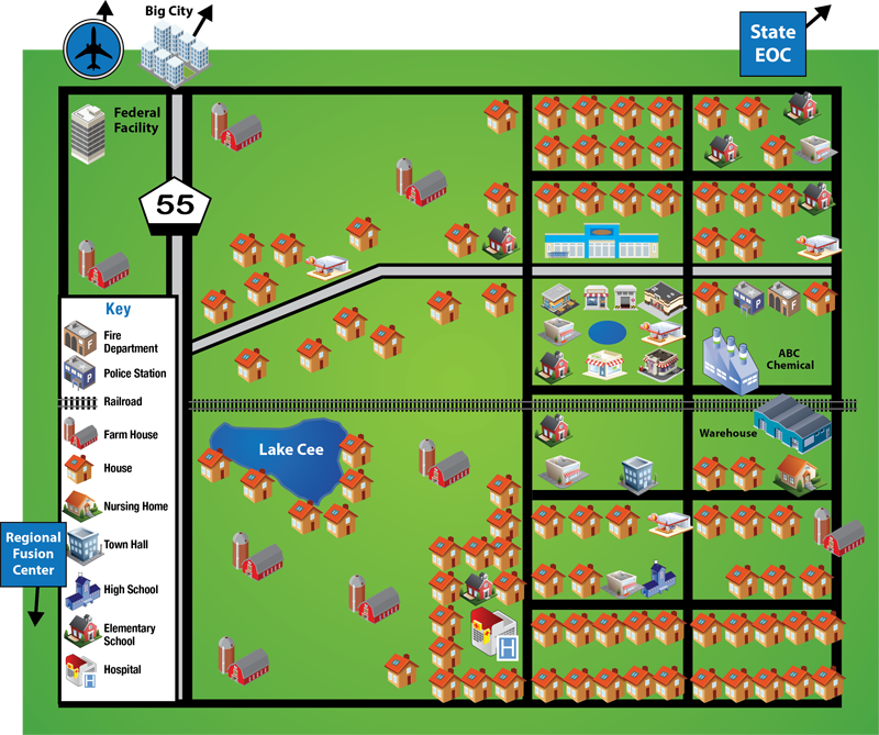 Detailed map of Central City. A description of this image is below.