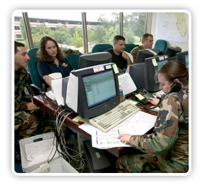 Emergency Operations Center - People at Computers