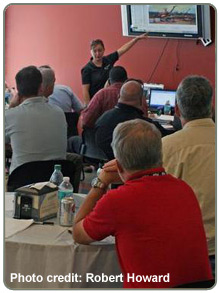 Instructor conducting a training exercise.