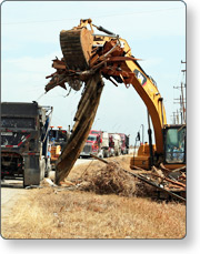 Debris pickup operation