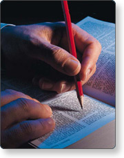 person doing research