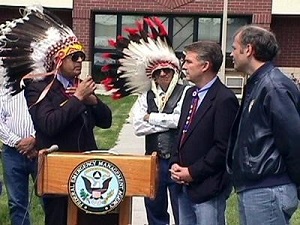 Former FEMA Director James Lee Witt with Tribal officials