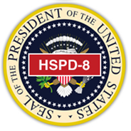 Seal of the President of the United States with HSPD-8 over the center.