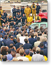 Crowd at an incident scene