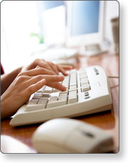 Hands on a keyboard