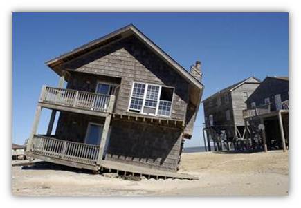 House with damaged foundation