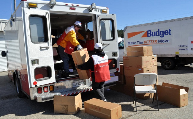 FEMA works with many volunteer agencies to bring supplies to survivors.