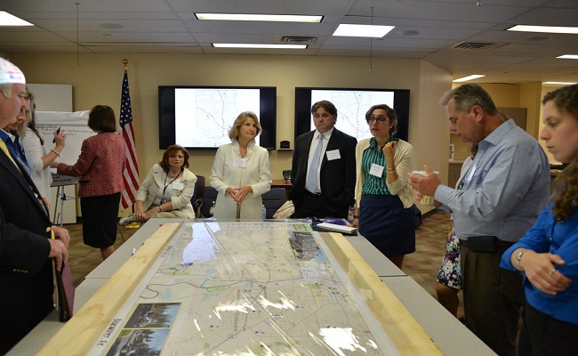 FEMA gathers with public sector and private sector partners during an exercise.