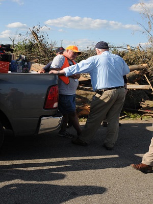 FEMA Administrator at Alabama Disaster Site.