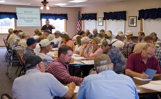 North Western Missouri County officials attend a Public Assistance Applicant Briefing in Nodaway County.