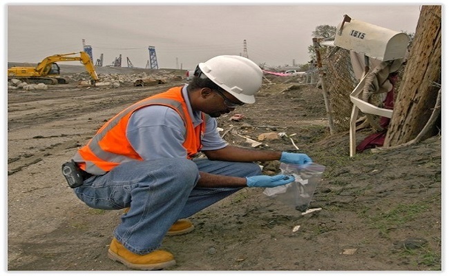 FEMA Site Inspector conducting a site inspection