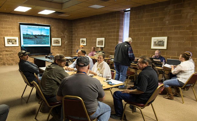 FEMA Public Assistance Applicants gather for a presentation at an Applicant's Briefing in Hot Springs, South Dakota.