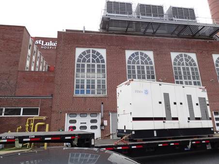 A generator outside of St. Luke's hospital in Bethlehem, PA.
