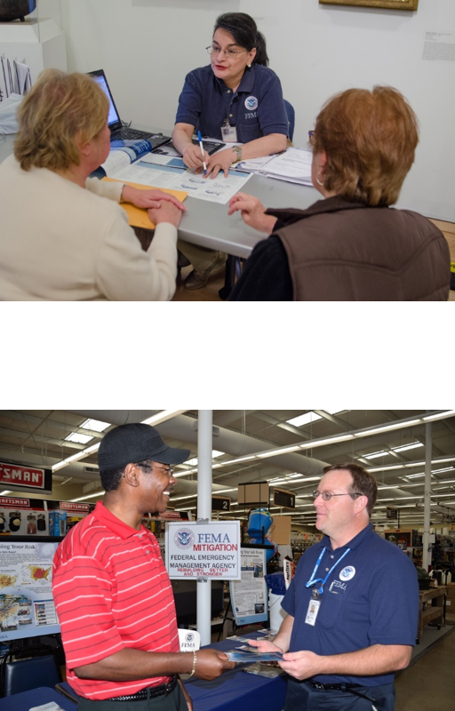 FEMA employees engaging in conversation