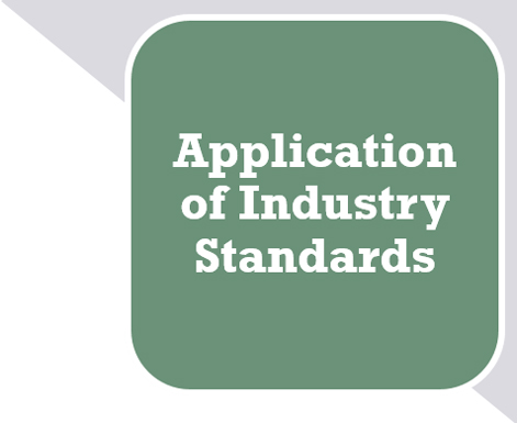 One quadrant of the PA cost estimating process graphic: application of industry standards