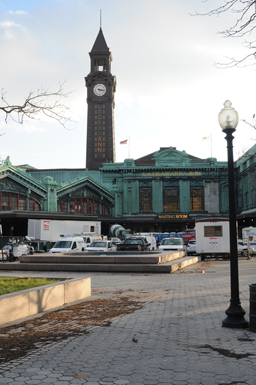 Repairs to the historic New Jersey Transit Terminal after Hurricane Sandy in 2012.