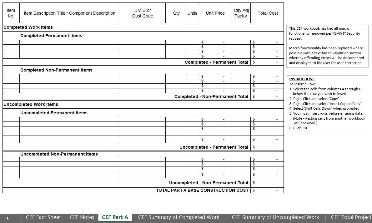 CEF Part A. Please refer to Appendix 3-4 for full description.